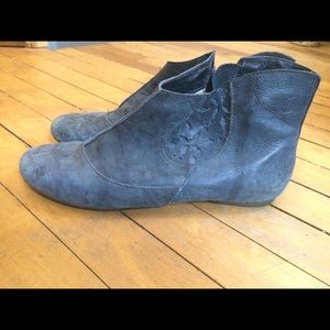 Sergio Tomani Leather Flat Boots Sz 9